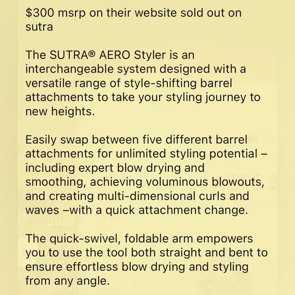 SUTRA AERO STYLER Dry Volumize Curl Blow Dryer Pink NEW In Box - Picture 6 of 6